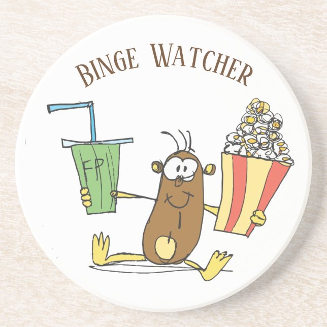 Binge Watcher Drink Coaster (Front)
