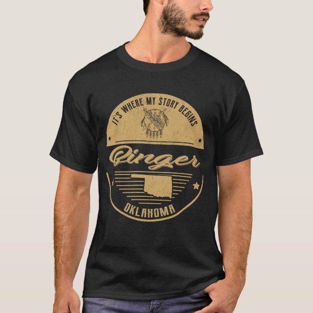 Binger Oklahoma It's Where my story begins T-Shirt (Front)