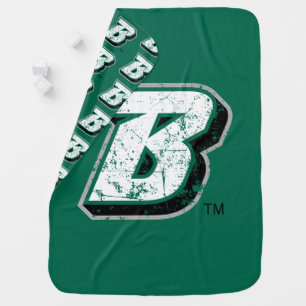 Binghamton B Distressed Baby Blanket