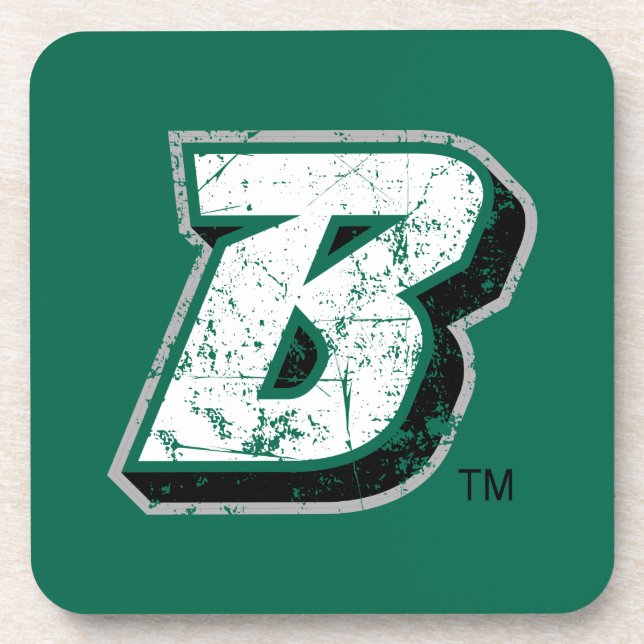 Binghamton B Distressed Beverage Coaster (Front)