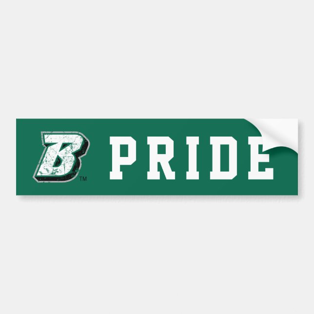 Binghamton B Distressed Bumper Sticker (Front)