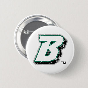 Binghamton B Distressed Button
