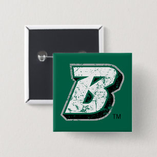 Binghamton B Distressed Button