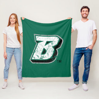 Binghamton B Distressed Fleece Blanket