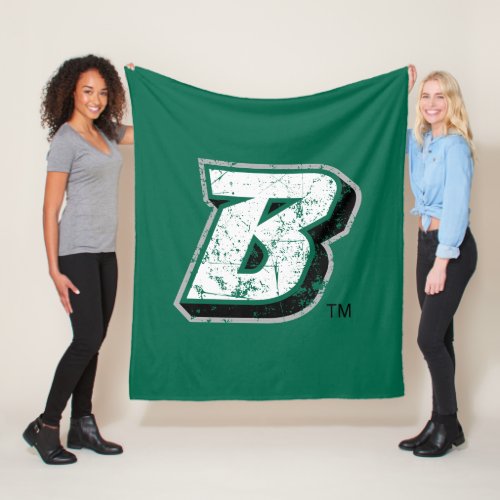 Binghamton B Distressed Fleece Blanket