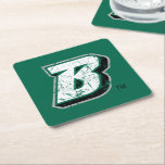 Binghamton B Distressed Square Paper Coaster<br><div class="desc">Check out these Binghamton University designs! Show off your Bearcats pride with these new University products. These make the perfect gifts for the Binghamton student,  alumni,  family,  friend or fan in your life. All of these Zazzle products are customizable with your name,  class year,  or club. Go Bearcats!</div>