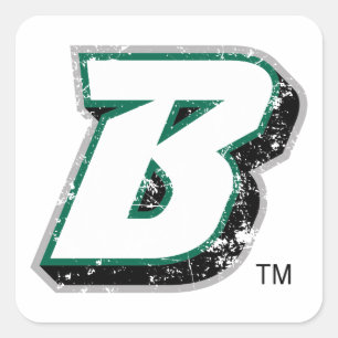 Binghamton B Distressed Square Sticker