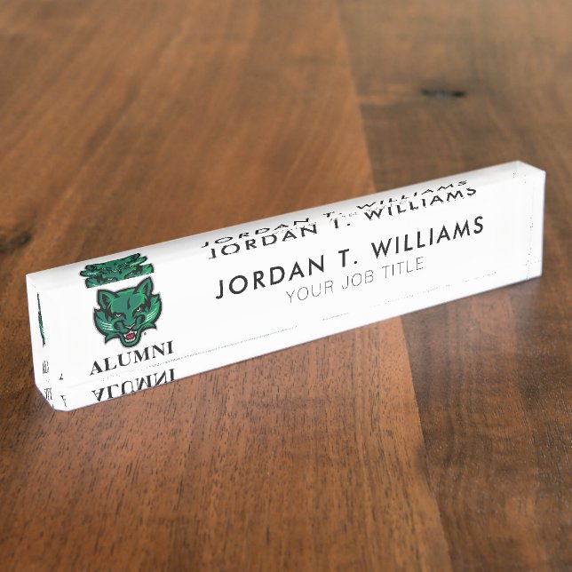 Binghamton Bearcats Alumni Desk Name Plate (Side)