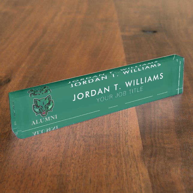 Binghamton Bearcats Alumni Desk Name Plate (Side)