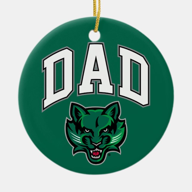 Binghamton Bearcats Dad Ceramic Ornament (Front)