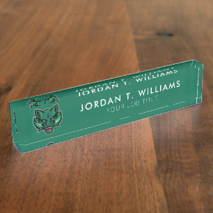 Binghamton Bearcats Logo Desk Name Plate