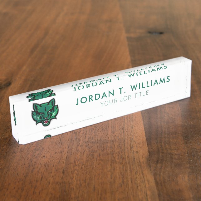 Binghamton Bearcats Logo Desk Name Plate (Side)