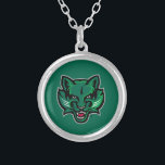 Binghamton Bearcats Logo Silver Plated Necklace<br><div class="desc">Check out these Binghamton University designs! Show off your Bearcats pride with these new University products. These make the perfect gifts for the Binghamton student,  alumni,  family,  friend or fan in your life. All of these Zazzle products are customizable with your name,  class year,  or club. Go Bearcats!</div>