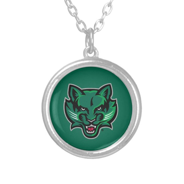 Binghamton Bearcats Logo Silver Plated Necklace (Front)