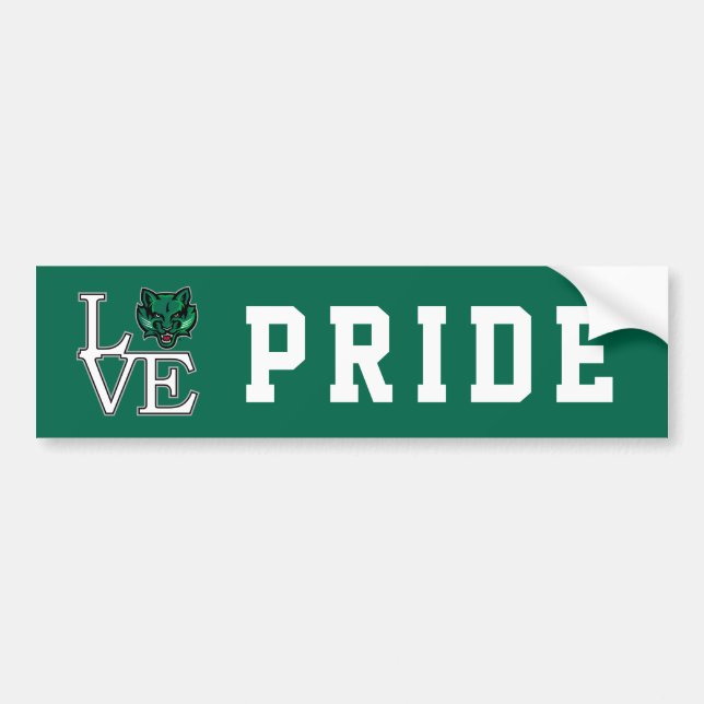 Binghamton Bearcats Love Bumper Sticker (Front)