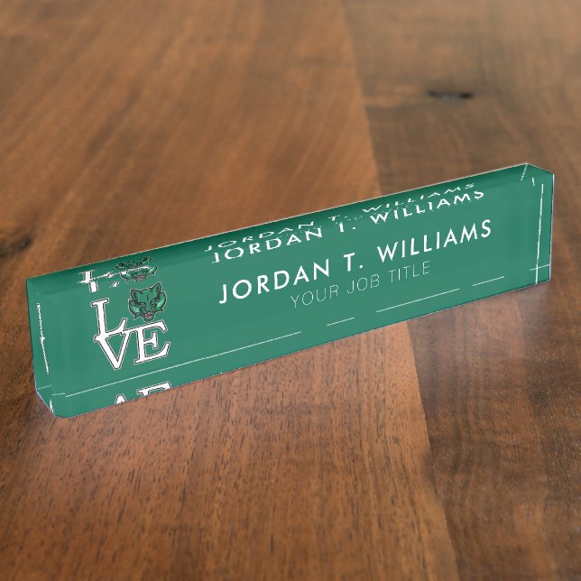 Binghamton Bearcats Love Desk Name Plate (Side)