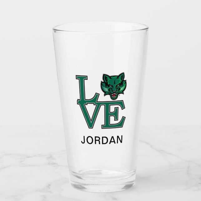 Binghamton Bearcats Love Glass (Front)