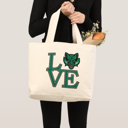 Binghamton Bearcats Love Large Tote Bag
