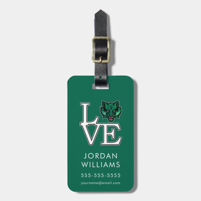 Binghamton Bearcats Love Luggage Tag (Front Vertical)