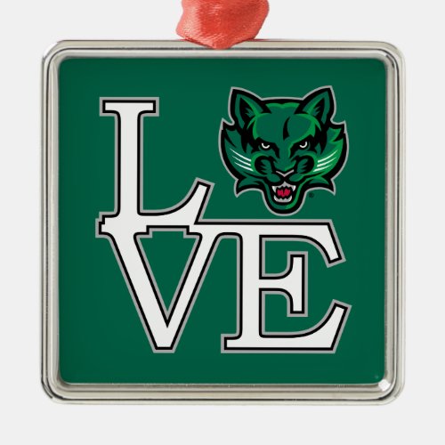 Binghamton Bearcats Love Metal Ornament