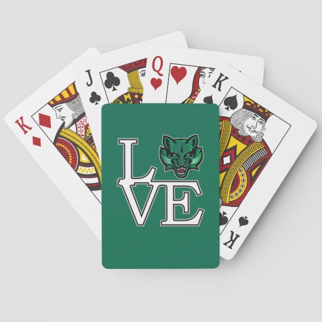 Binghamton Bearcats Love Poker Cards (Back)