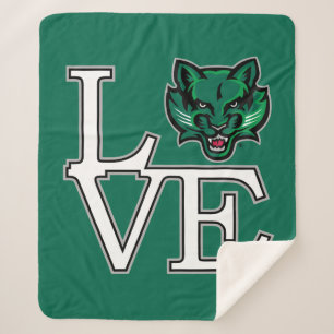 Binghamton Bearcats Love Sherpa Blanket