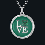 Binghamton Bearcats Love Silver Plated Necklace<br><div class="desc">Check out these Binghamton University designs! Show off your Bearcats pride with these new University products. These make the perfect gifts for the Binghamton student,  alumni,  family,  friend or fan in your life. All of these Zazzle products are customizable with your name,  class year,  or club. Go Bearcats!</div>