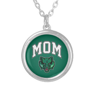 Binghamton Bearcats Mom Silver Plated Necklace