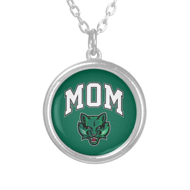 Binghamton Bearcats Mom Silver Plated Necklace (Front)