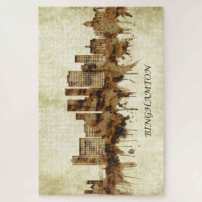 Binghamton New York Cityscape Jigsaw Puzzle (Vertical)