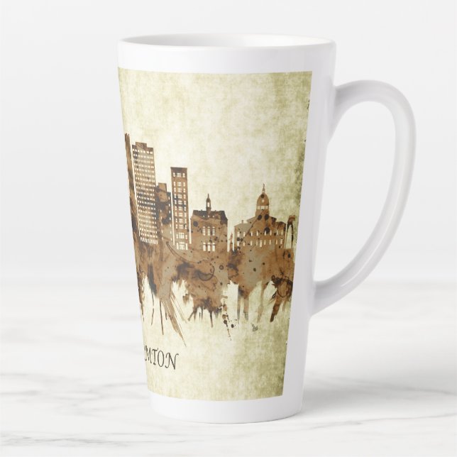 Binghamton New York Cityscape Latte Mug (Right)