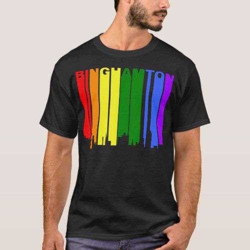 Binghamton New York Lgbtq Gay Pride Rainbow T_Shirt