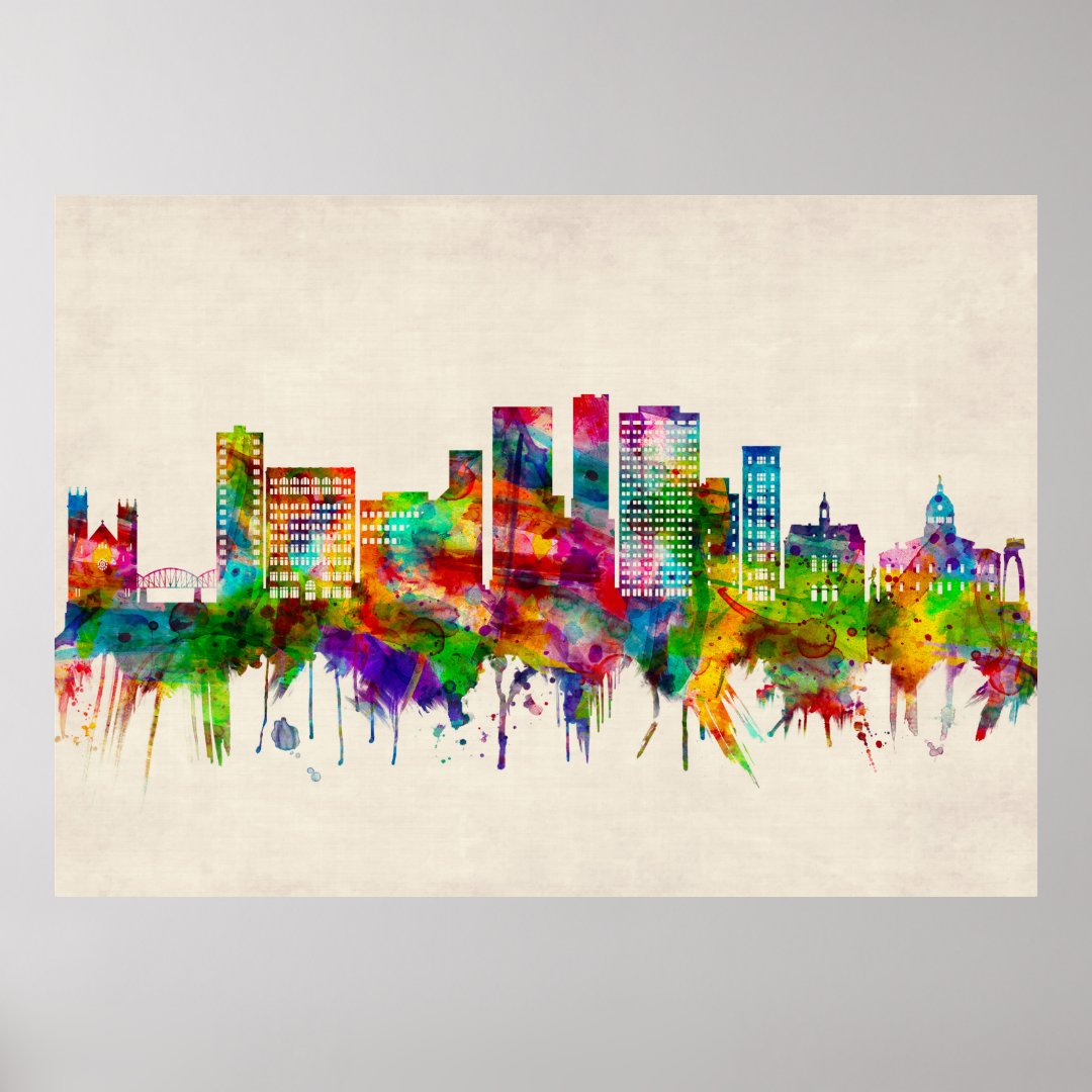 Binghamton New York Skyline Poster | Zazzle