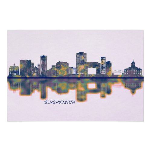 Binghamton Skyline Poster