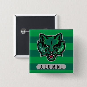 Binghamton University Alumni Stripes Button