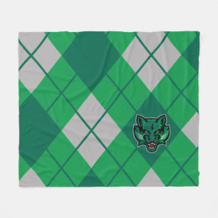 Binghamton University Argyle Fleece Blanket
