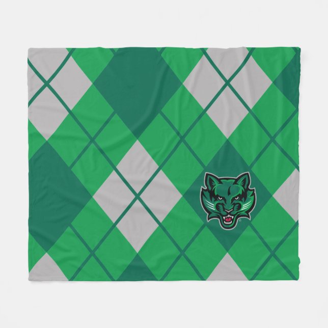 Binghamton University Argyle Fleece Blanket (Front (Horizontal))