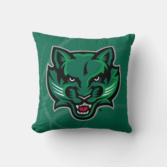 Binghamton University Basketball Throw Pillow (Front)