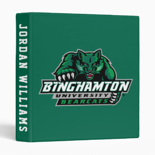 Binghamton University Bearcats Logo 3 Ring Binder