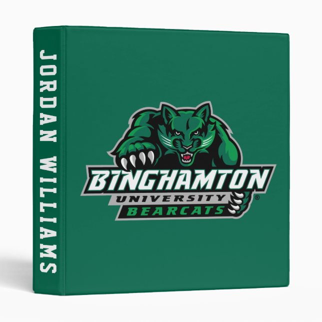 Binghamton University Bearcats Logo 3 Ring Binder (Front/Spine)