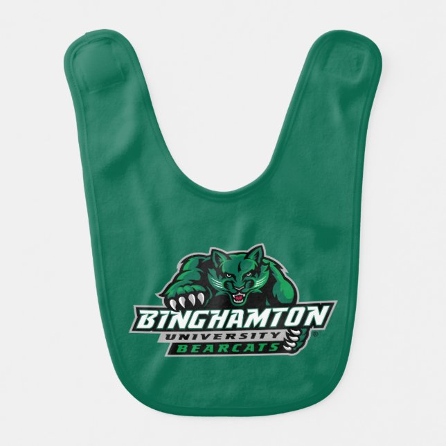 Binghamton University Bearcats Logo Baby Bib (Front)