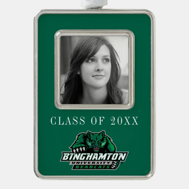 Binghamton University Bearcats Logo Christmas Ornament (Front)