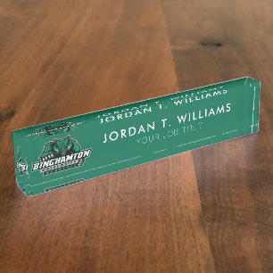Binghamton University Bearcats Logo Desk Name Plate