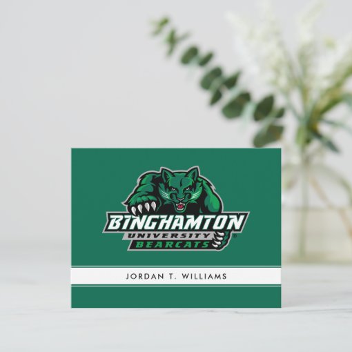 Binghamton University Bearcats Keychain Lanyard With Breakaway Buckle - Green College ID Holder - View #3