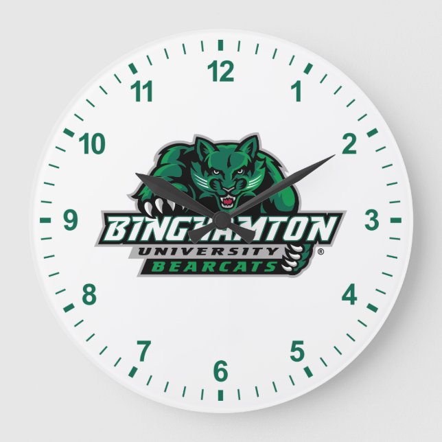 Binghamton University Bearcats Logo Large Clock (Front)