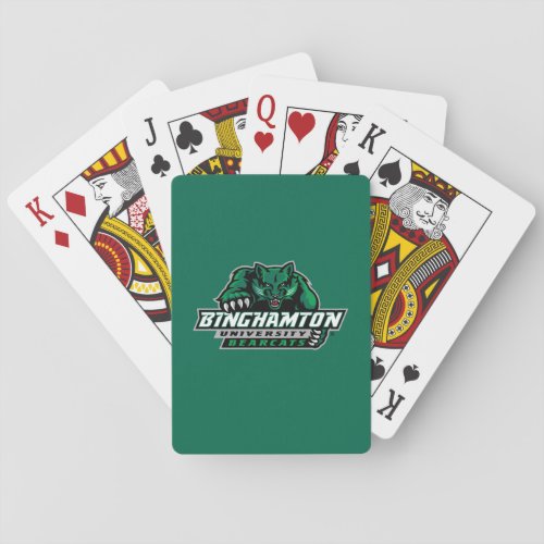 Binghamton University Bearcats Logo Poker Cards