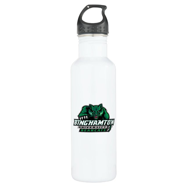 Binghamton University Bearcats Logo Stainless Steel Water Bottle (Front)