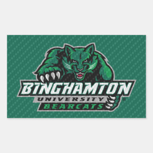 Binghamton University Carbon Fiber Rectangular Sticker