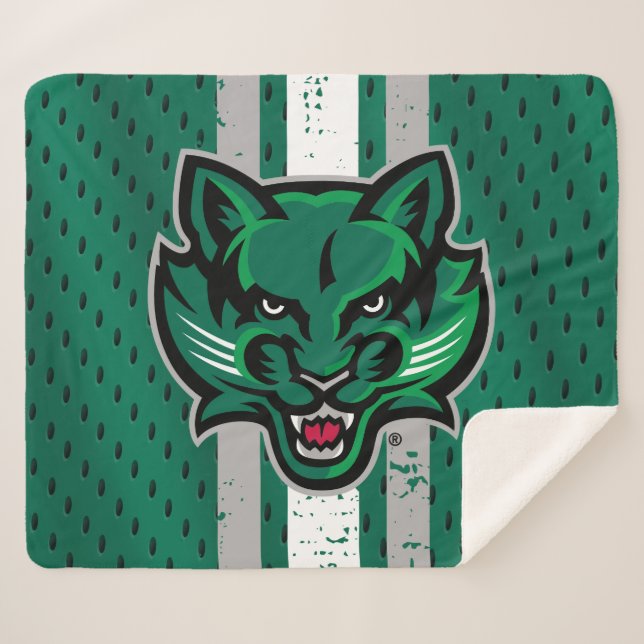 Binghamton University Jersey Sherpa Blanket (Front (Horizontal))