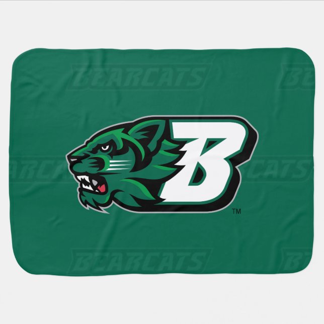 Binghamton University Logo Watermark Baby Blanket (Horizontal)